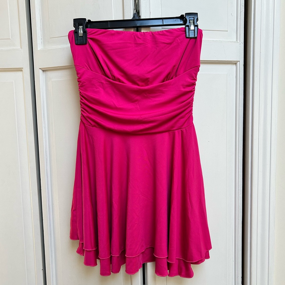Elegant Pink Strapless Dress